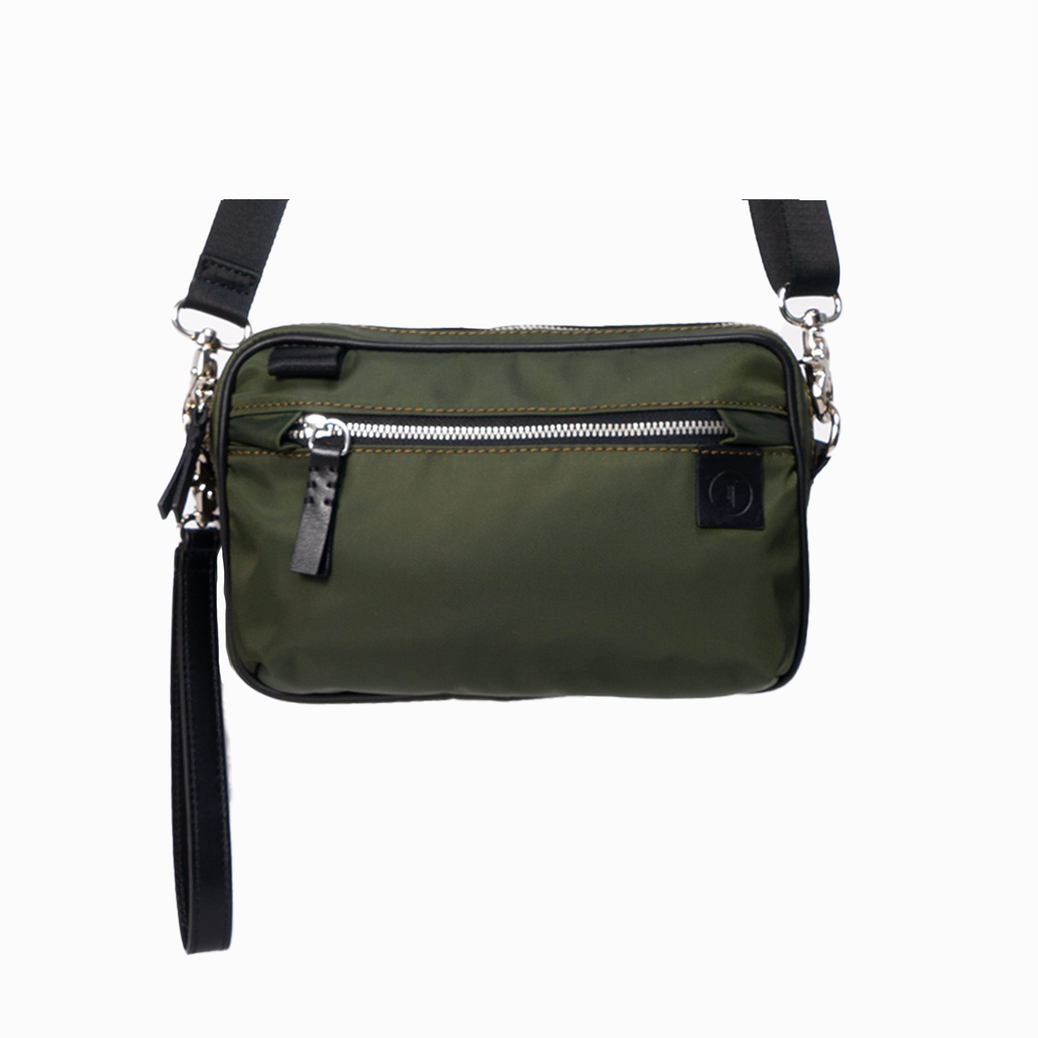 Calvin Klein Nylon Messenger Bag in Green