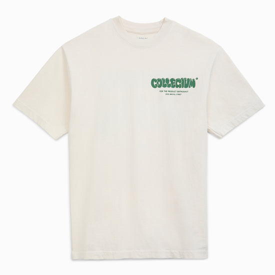 Costa Mesa Pop up T-shirt- Creme/Green