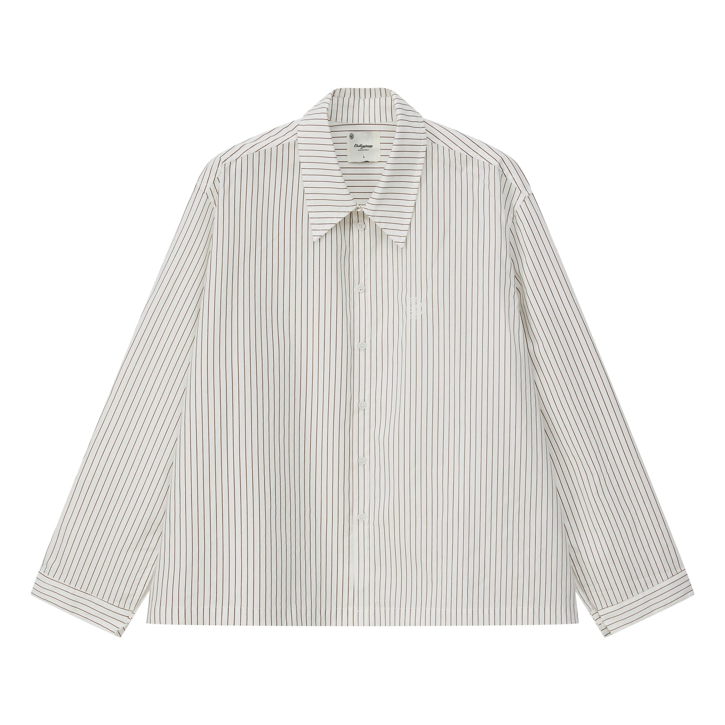 Button Down Shirt - Brown Stripe