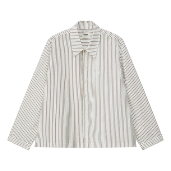 Button Down Shirt - Brown Stripe