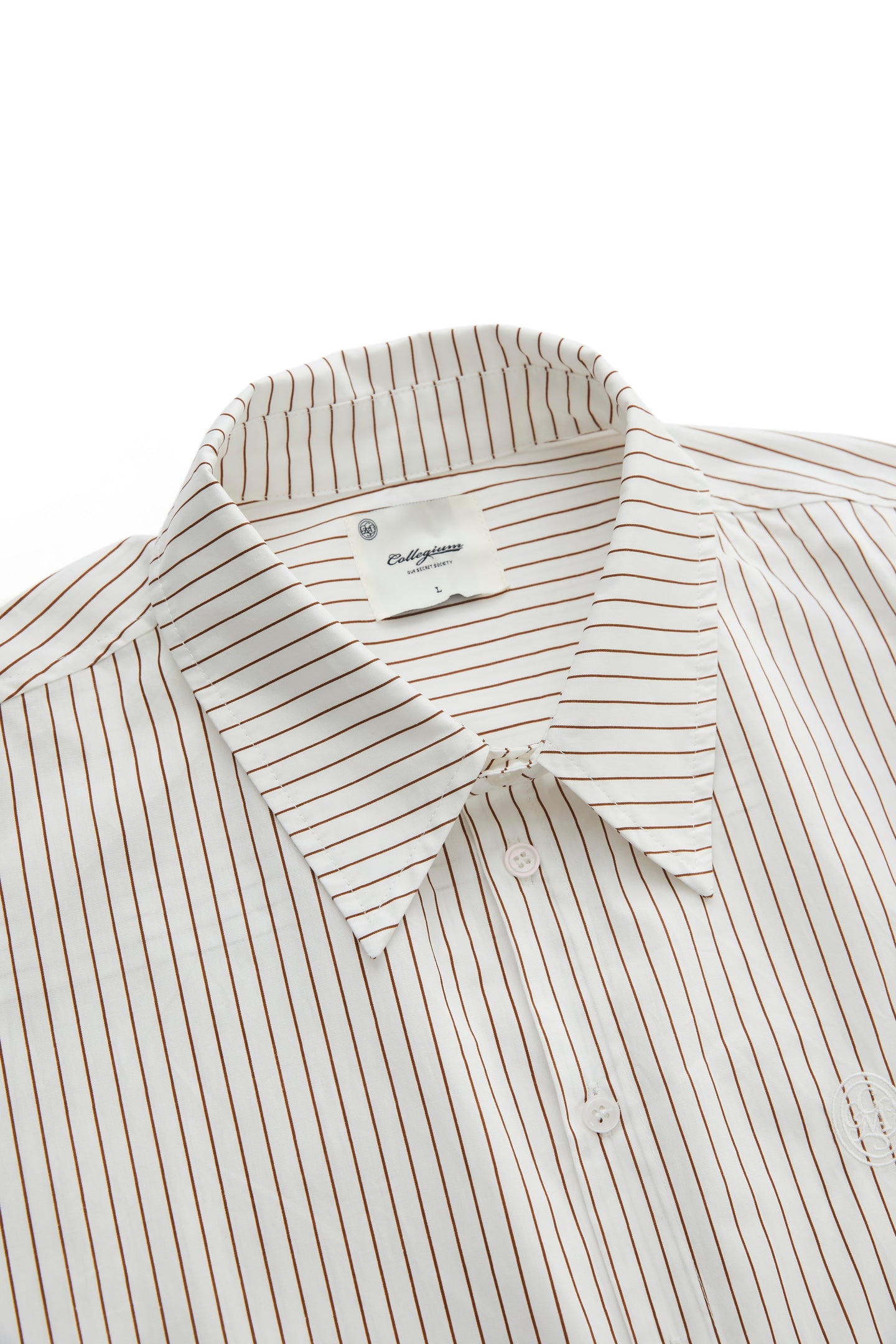 Button Down Shirt - Brown Stripe