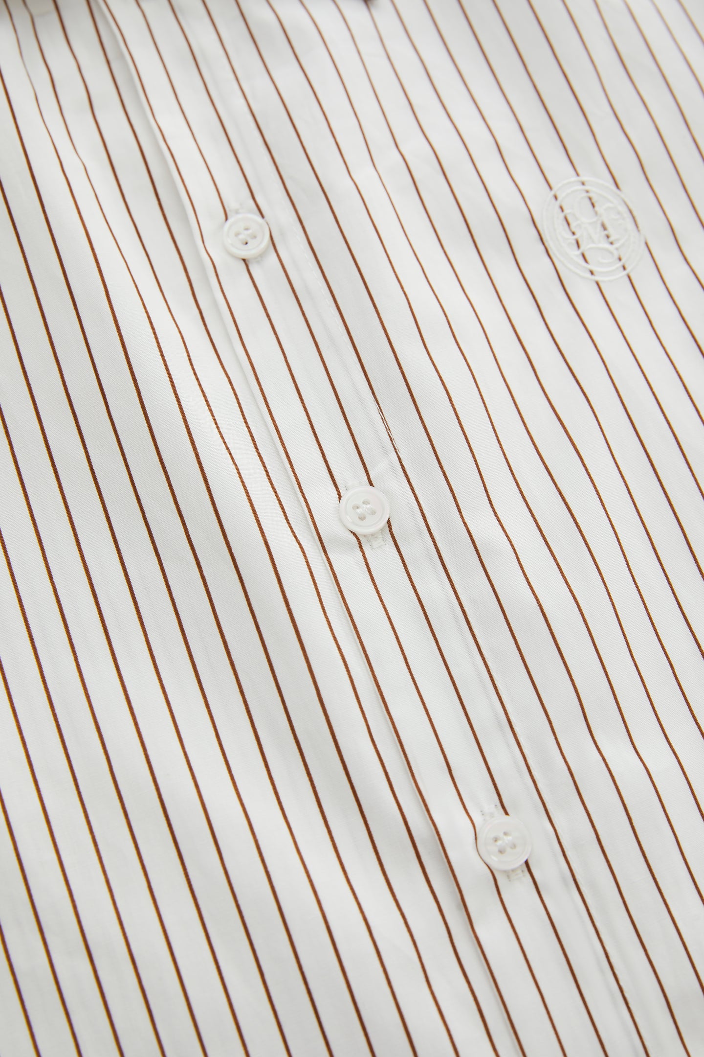 Button Down Shirt - Brown Stripe