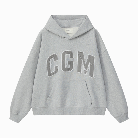 CGM Distressed Logo Hoodie - Grey