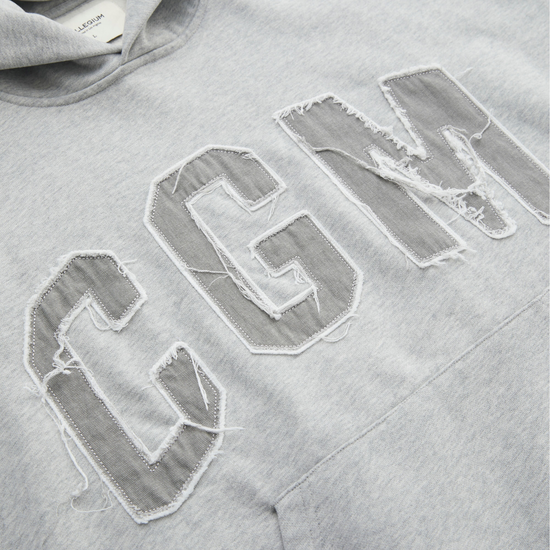 CGM Distressed Logo Hoodie - Grey