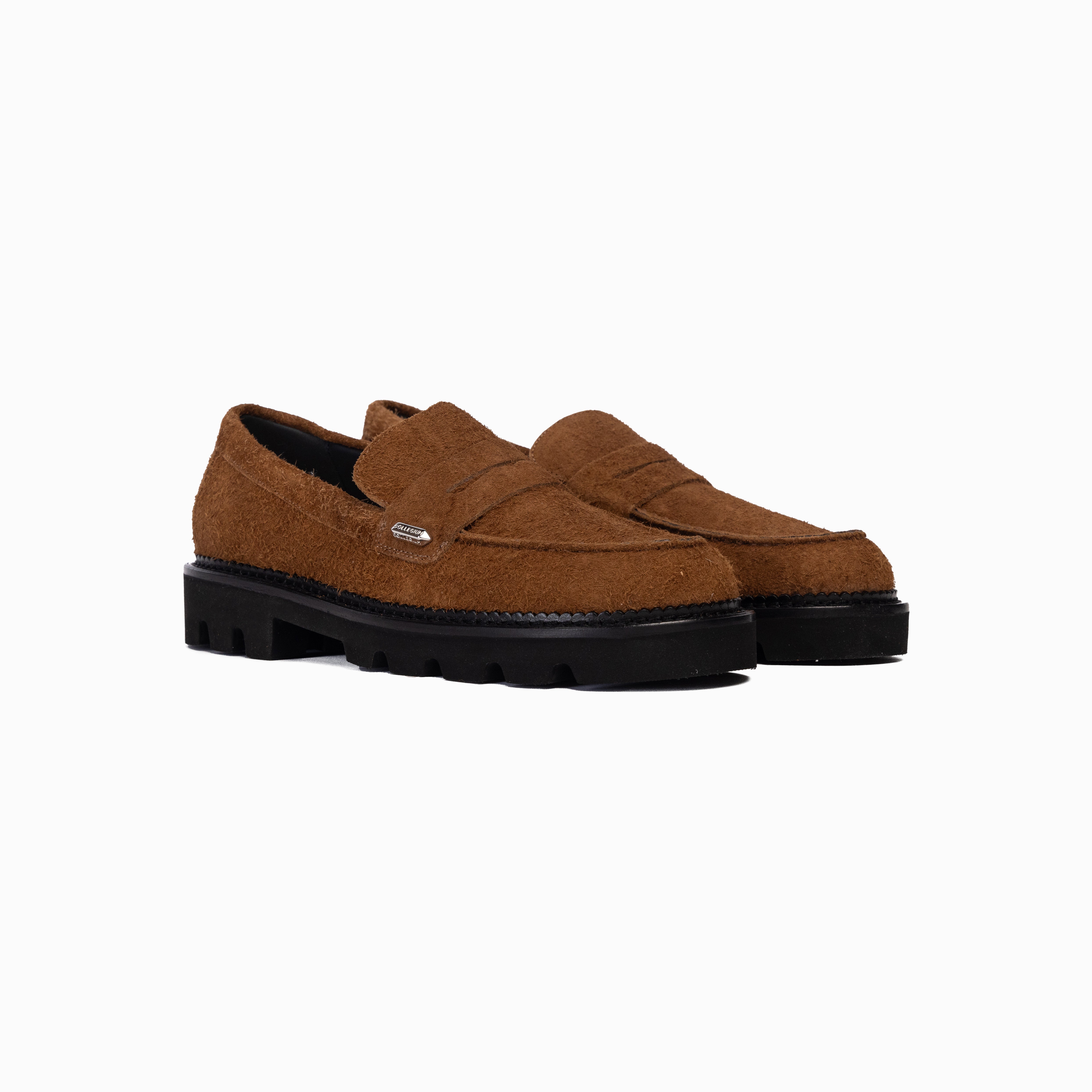 Collegium Pillar Lug Penny in Mocha Suede