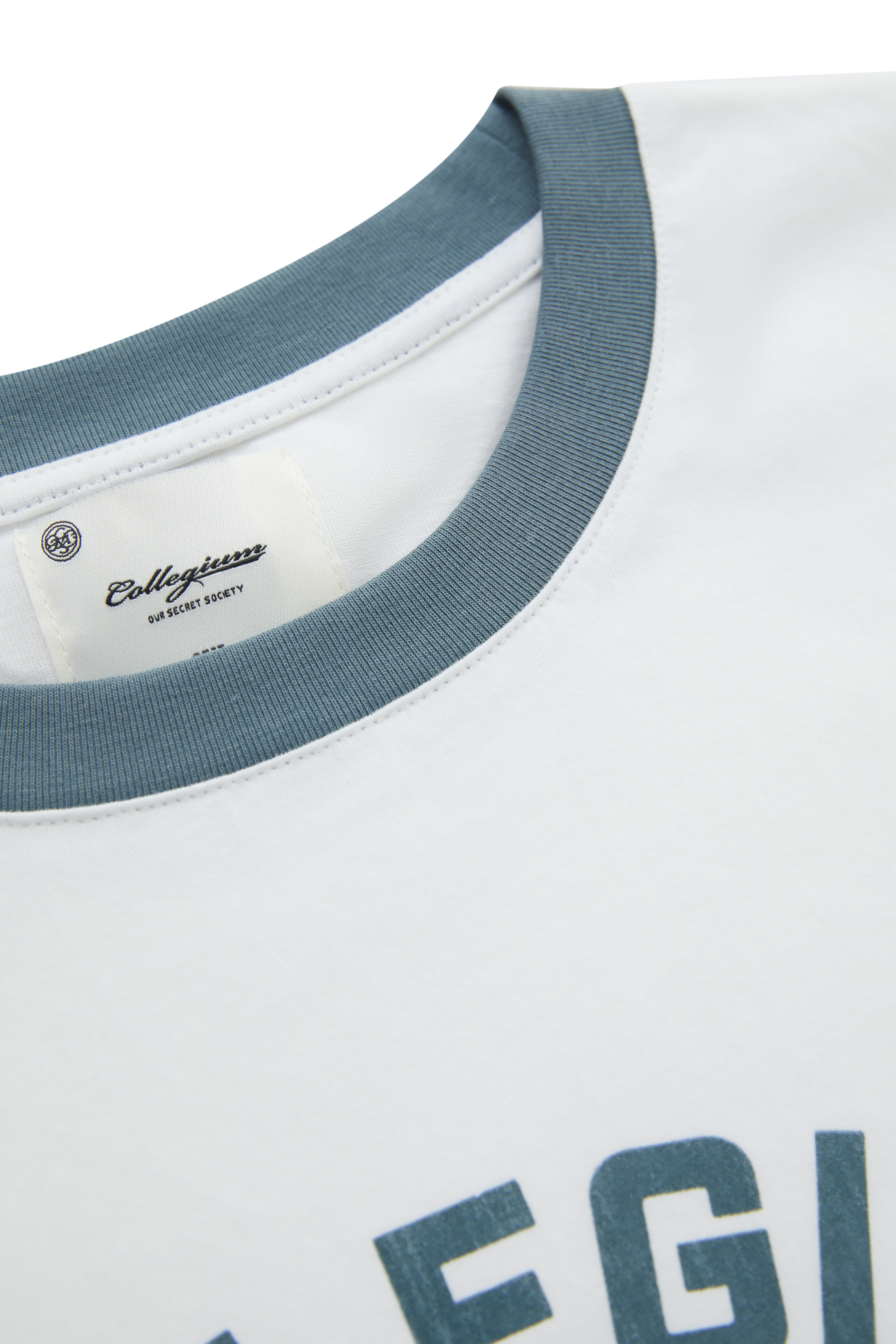 ゆ*た様 M＆M PRINT RINGER S/S TEE White×Navy CGM Ringer Tee - White/Navy – Collegium