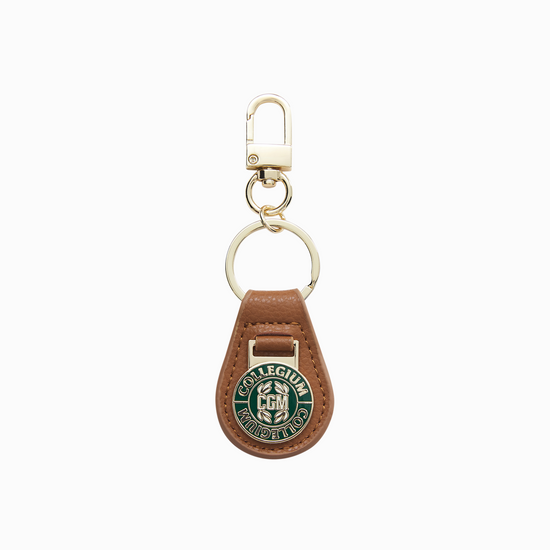 CGM Crest Keychain - Cognac