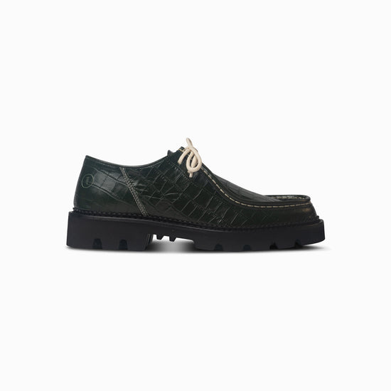 Moc-Toe Derby - Emerald Croc