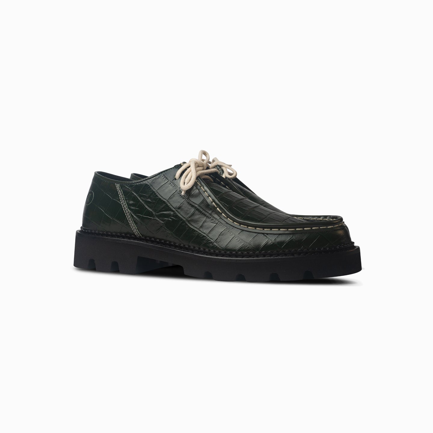 Moc-Toe Derby - Emerald Croc