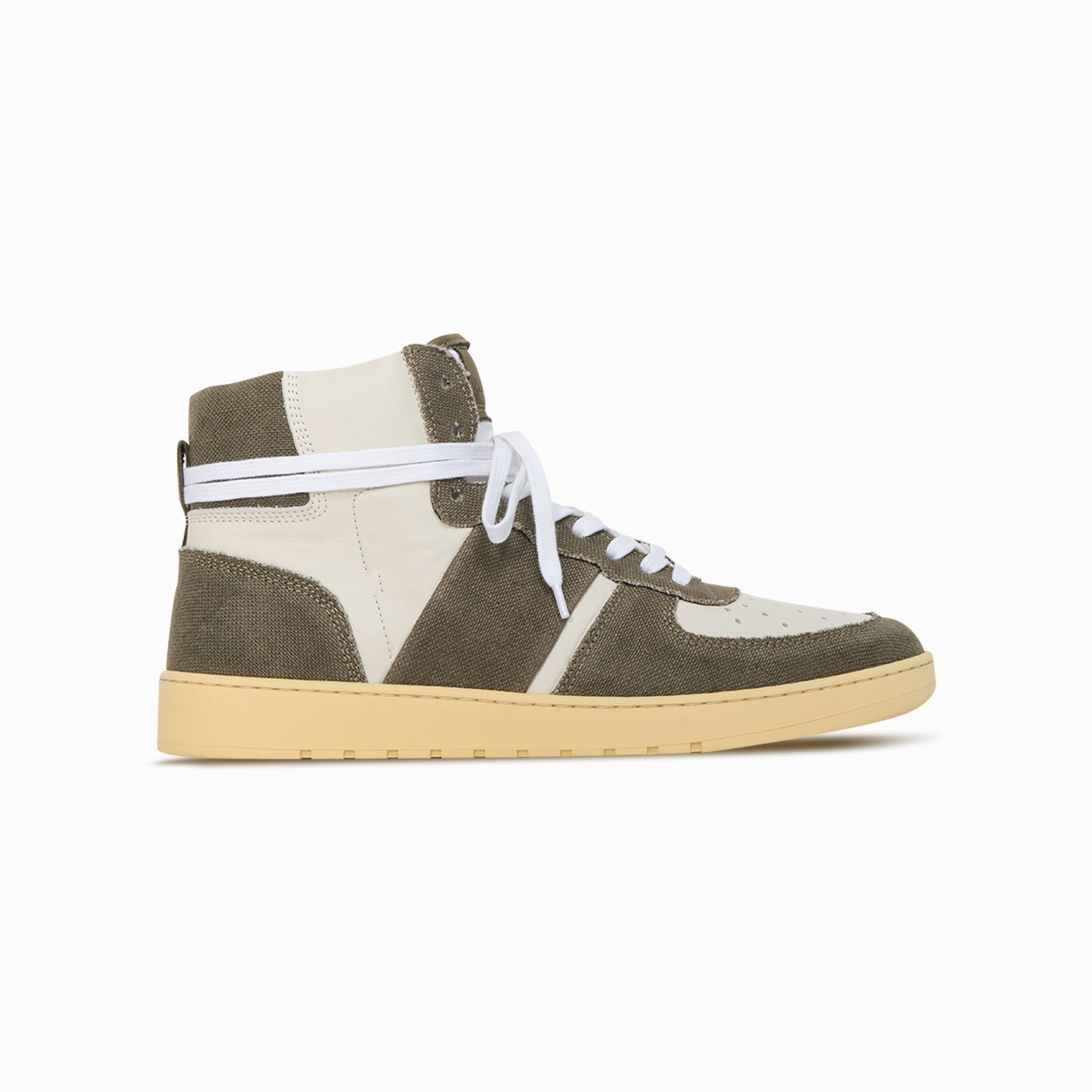 Collegium Pillars Size 40 (US 7-7.5) Olive Green high quality Fabric High Top Made in Italy