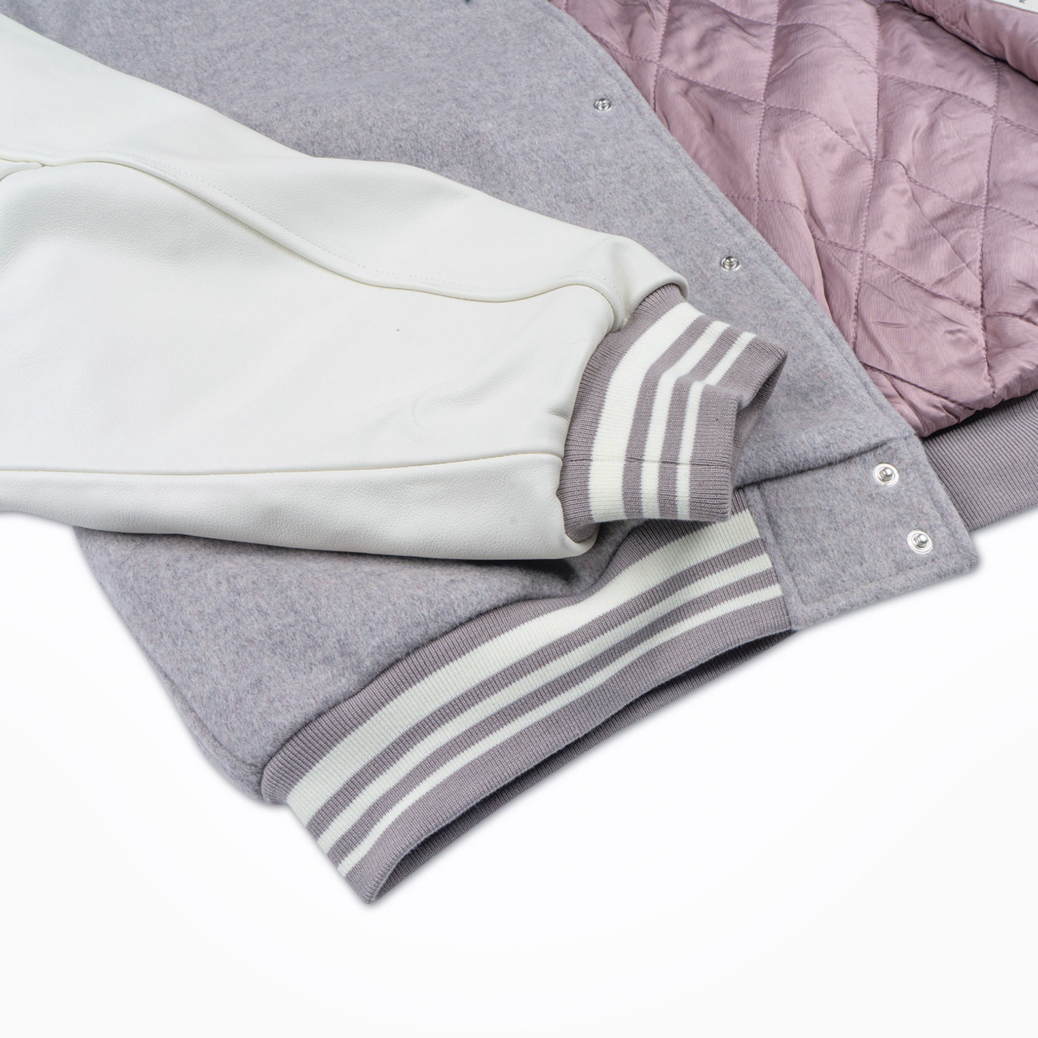 Varsity Jacket - Pale Grey – Collegium